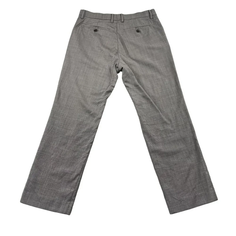Banana Republic Dress Pants Mens 34x30 Grey Tailored Slim Fit 100%‎ Wool
